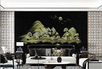 无为森佰汇航空纤维墙咔（湖光山色）